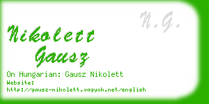 nikolett gausz business card